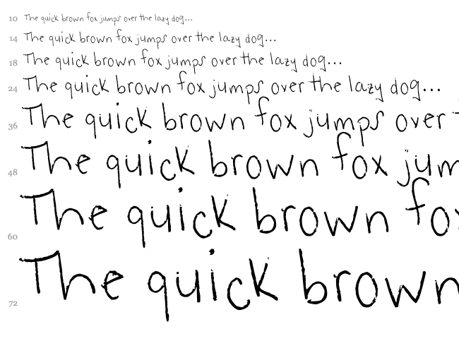 Rags to Riches font waterfall
